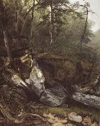 Asher Brown Durand Study from Nature rocks and trees in the Catskills oil painting on canvas